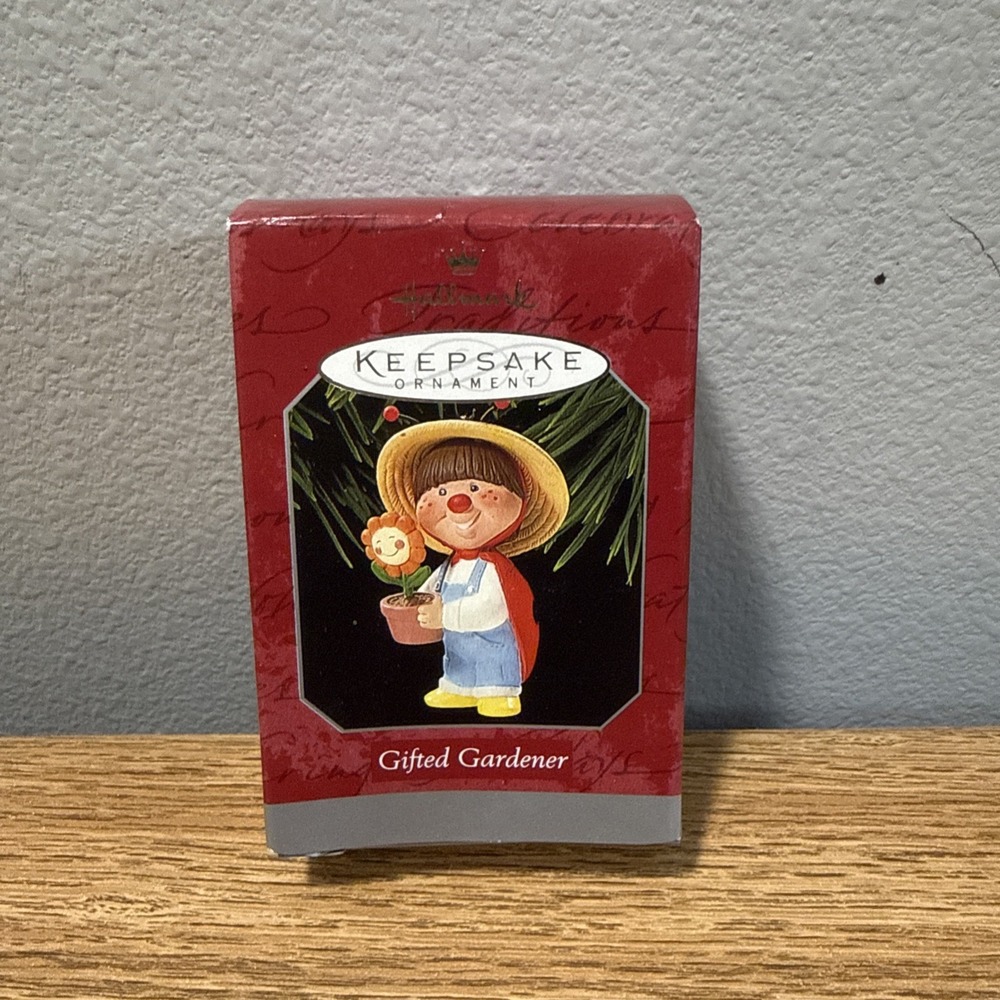 Vintage Hallmark‎ Keepsake 1998 Gifted Gardener Ornament and Box
